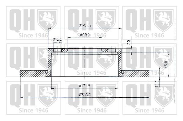 QUINTON HAZELL Тормозной диск BDC3907